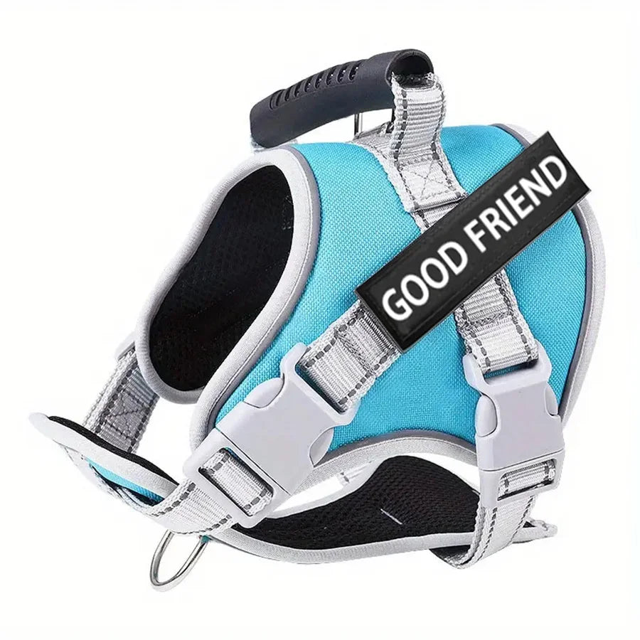 Adjustable Reflective Dog Harness NZ | Small & Medium Pet Vest for Outdoor Walking – PawNest
