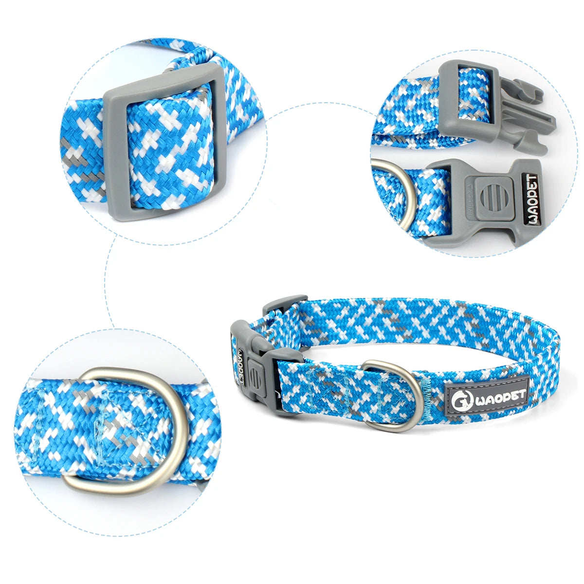 Reflective Adjustable Dog Collar – Anti-Lost Military Design