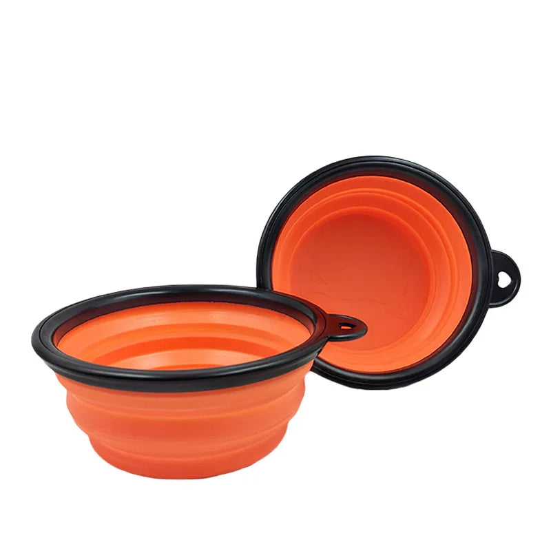 350ml Folding Silicone Dog Bowl – Portable Travel Feeder Dish