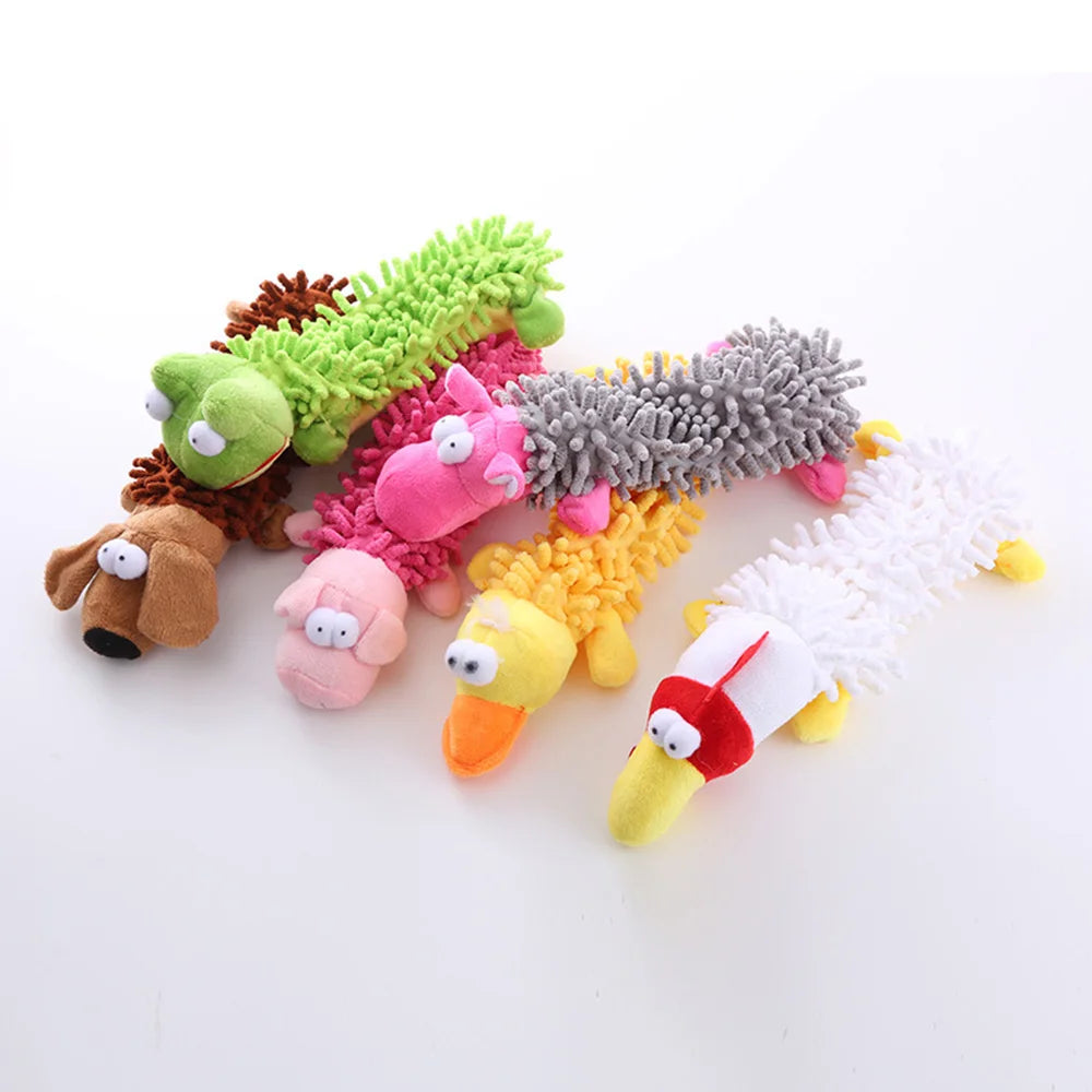Animal-Shaped Plush Squeaky Dog Toys NZ | Chew & Play Toys for Small Dogs & Cats – PawNest