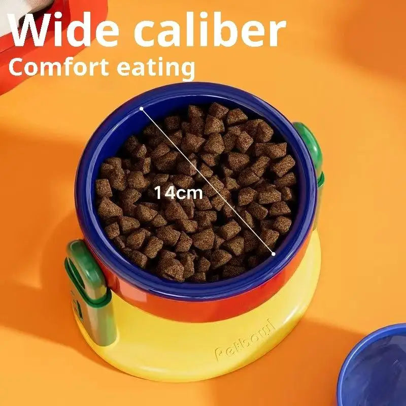 Adjustable Double Slow Feed Bowls NZ | Foldable Pet Feeder with 3 Heights for Different Sized Pets – PawNest
