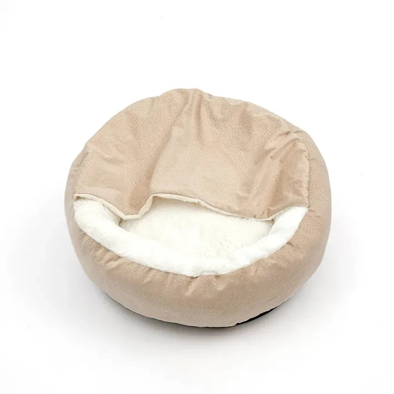Orthopedic Dog Bed with Hooded Blanket – Waterproof & Warm