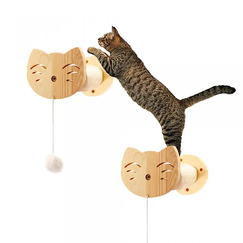 Cat Climbing Shelf Furniture NZ | Wall-Mounted Wooden Cat Shelves & Scratching Perches – PawNest