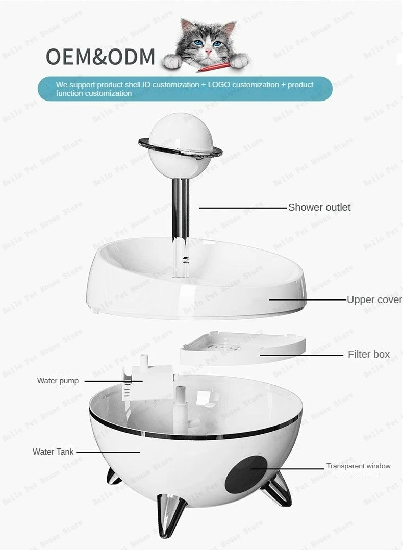 Smart Pet Water Feeder – App-Controlled for Cats & Dogs