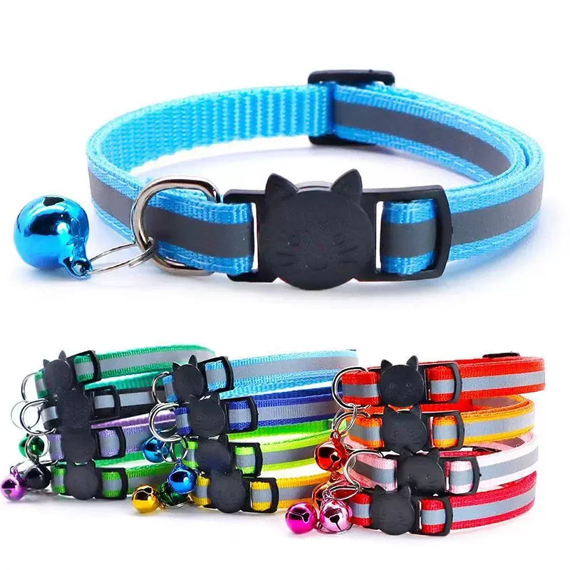 Reflective Cat Collar with Bell – Adjustable Pet Collar NZ | PawNest