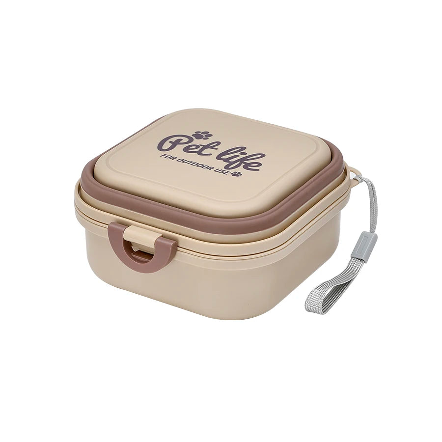 Madden Portable Double-Decker Dog & Cat Travel Bowl – Foldable