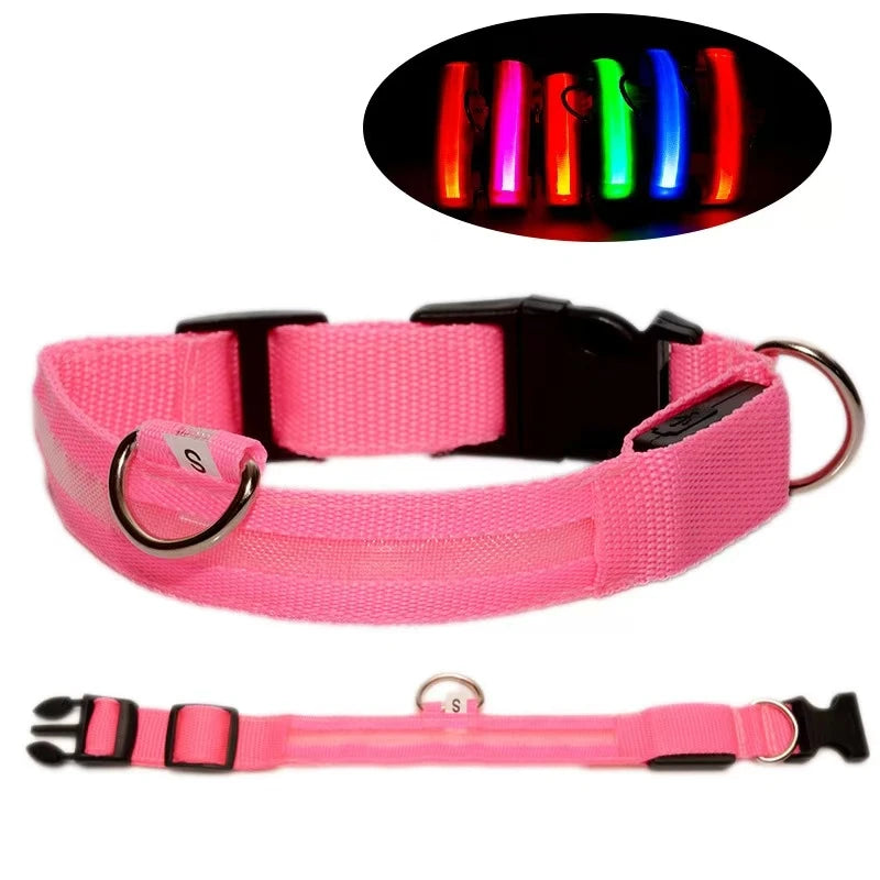 Reflective LED Dog Collar – Night Safety for Small & Medium Dogs
