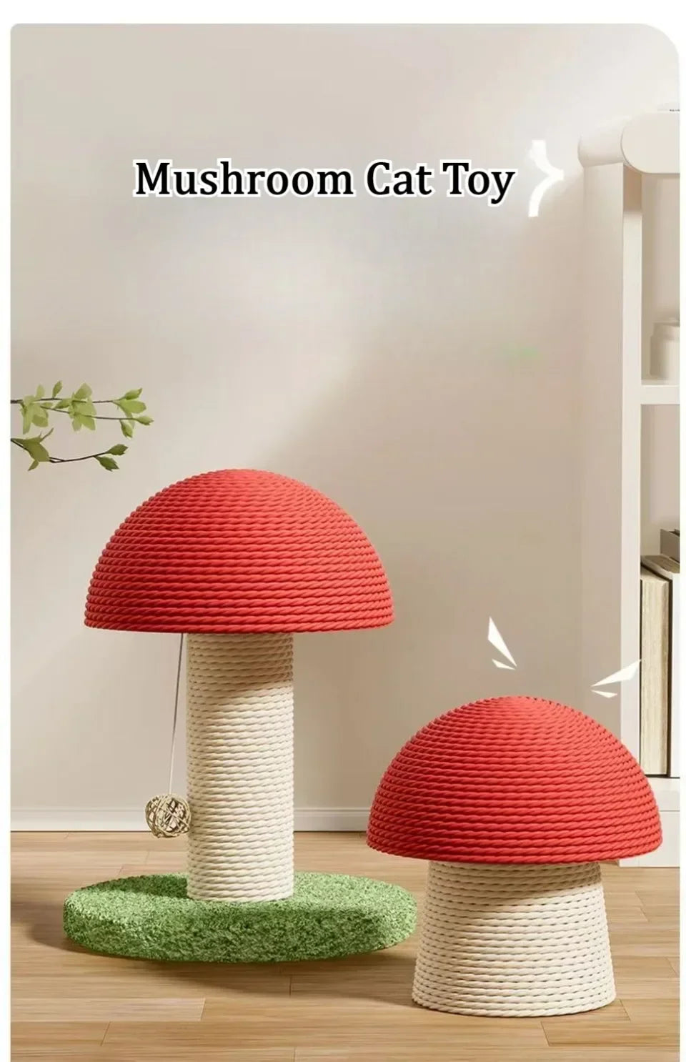 Mushroom Cat Scratching Tree NZ | Wear-Resistant Climbing Tower & Scratching Post for Kittens – PawNest