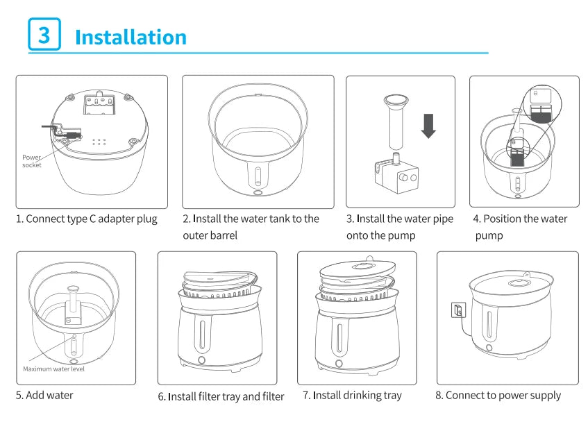 AQHH Wireless Cat Water Fountain NZ | Smart Automatic Fountain with App Control & Easy Cleaning – PawNest