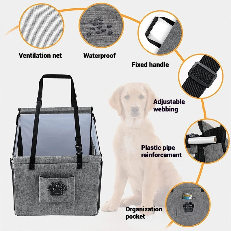 Car Pet Seat Carrier NZ | Safe, Waterproof Travel Basket for Puppies & Dogs – PawNest