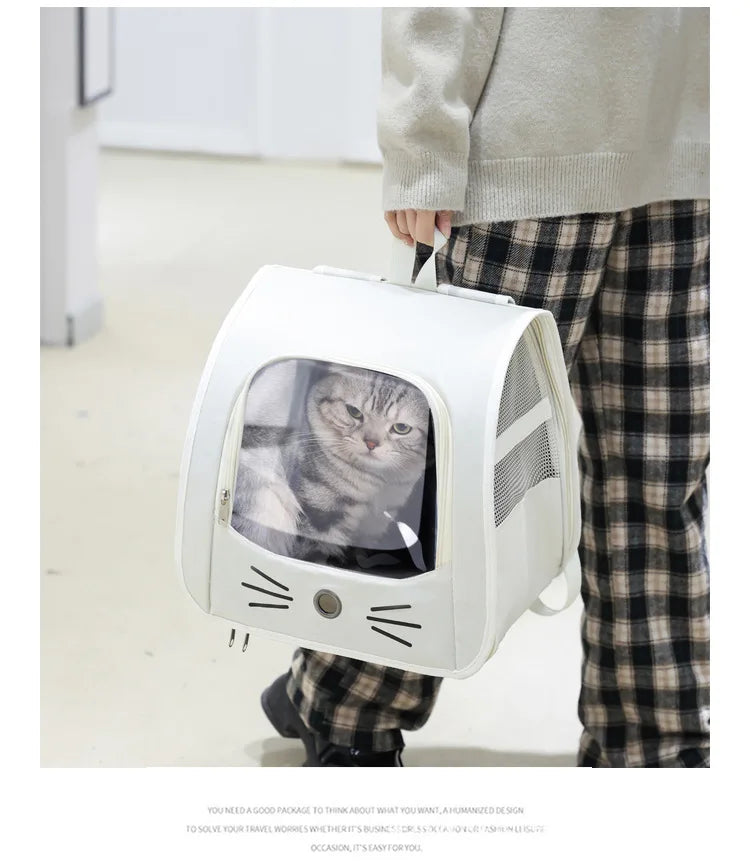 Breathable Cat Carrier Backpack NZ | Portable Travel Bag for Cats & Small Dogs – PawNest