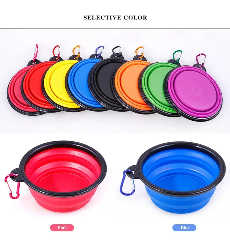 350ml Collapsible Silicone Pet Bowl – Portable Travel Dog Bowl