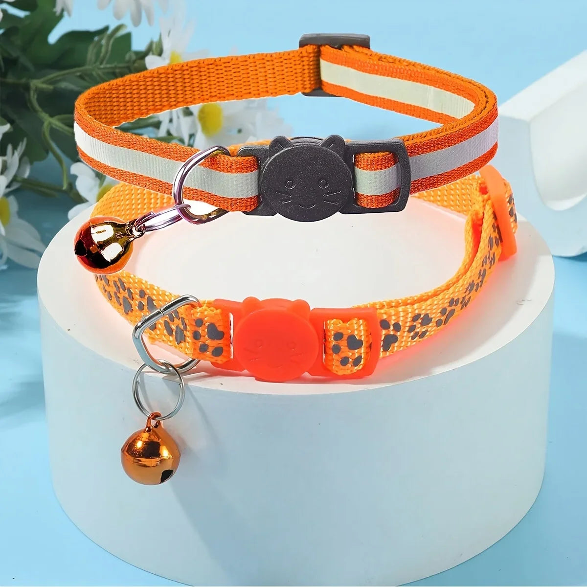 2pcs Reflective Pet Collars – Night Safety Dog & Cat Collars | PawNest NZ