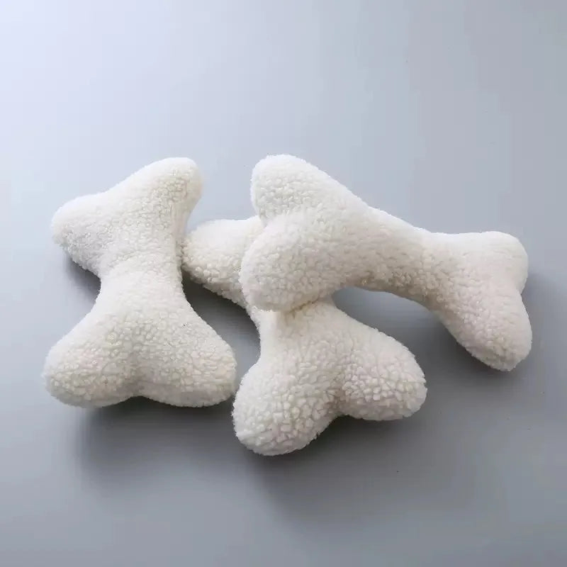 Bone-Shaped Dog Chew Toy NZ | Durable Plush Squeaky Toy for Small & Medium Dogs – PawNest