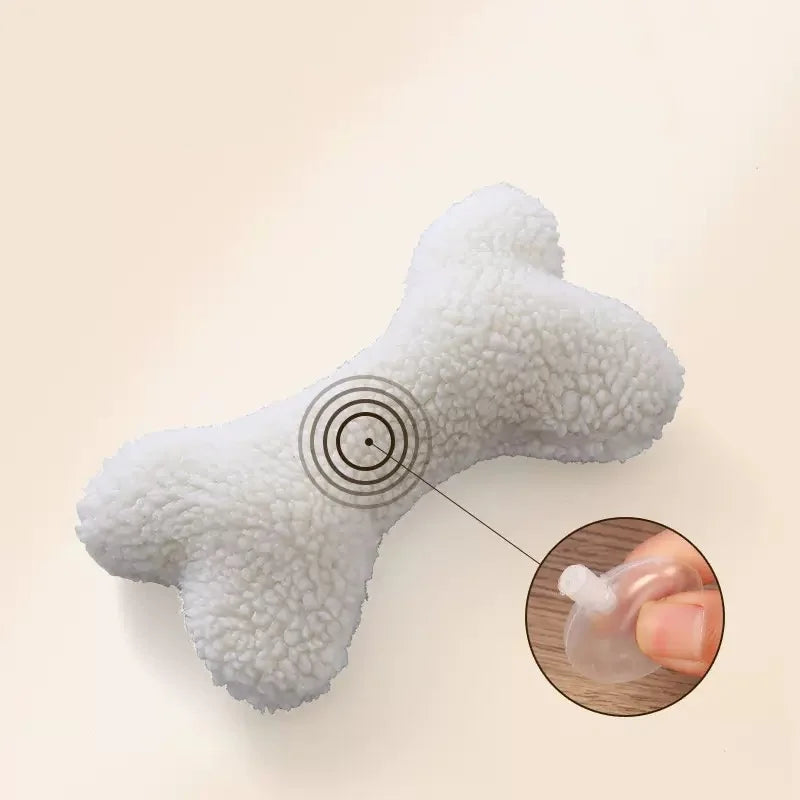 Bone-Shaped Dog Chew Toy NZ | Durable Plush Squeaky Toy for Small & Medium Dogs – PawNest