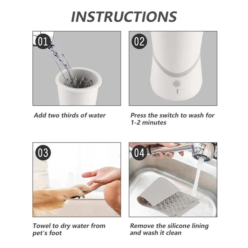 Automatic Dog Paw Cleaner Cup NZ | Portable Silicone Foot Washer for Small & Medium Dogs – PawNest