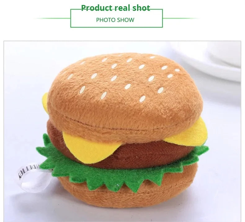Food-Shaped Plush Squeaky Dog Toys NZ | Ice Cream, Fries & Burger Chew Toys – PawNest