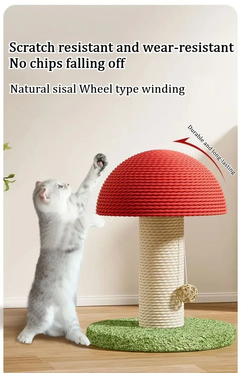 Mushroom Cat Scratching Tree NZ | Wear-Resistant Climbing Tower & Scratching Post for Kittens – PawNest