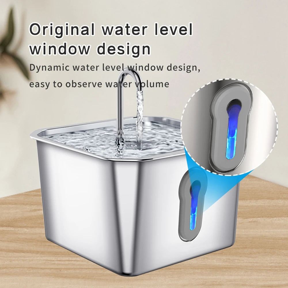 Cat Water Fountain NZ – 4L Stainless Steel Auto Fountain for Cats & Dogs