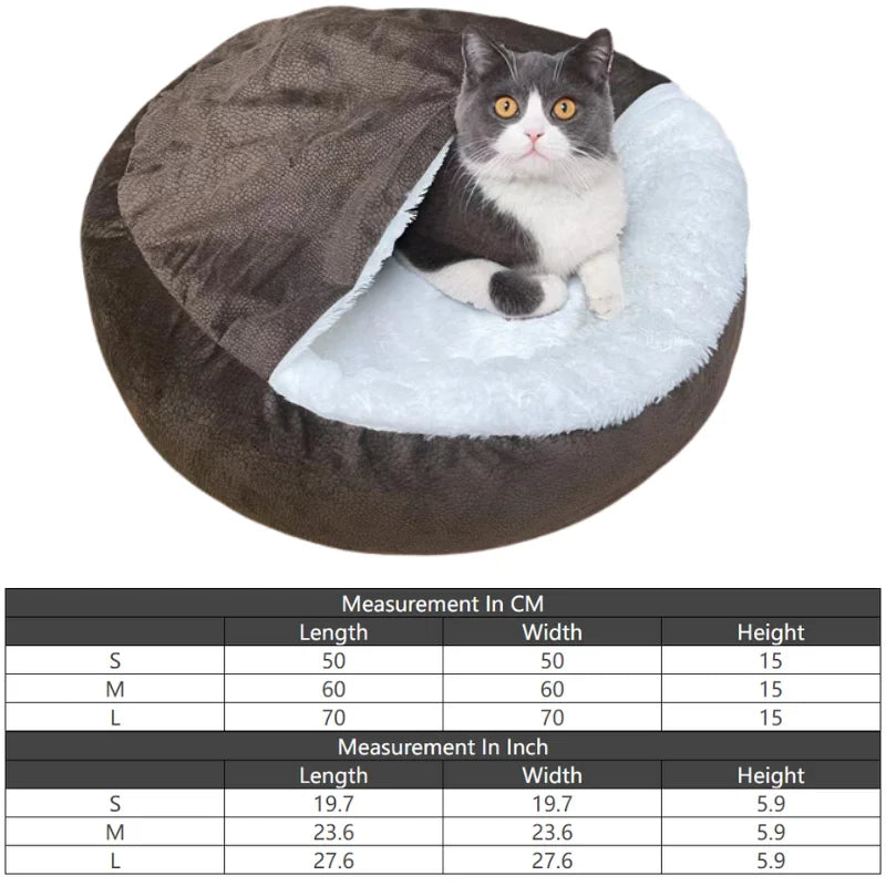 Orthopedic Dog Bed with Hooded Blanket – Waterproof & Warm