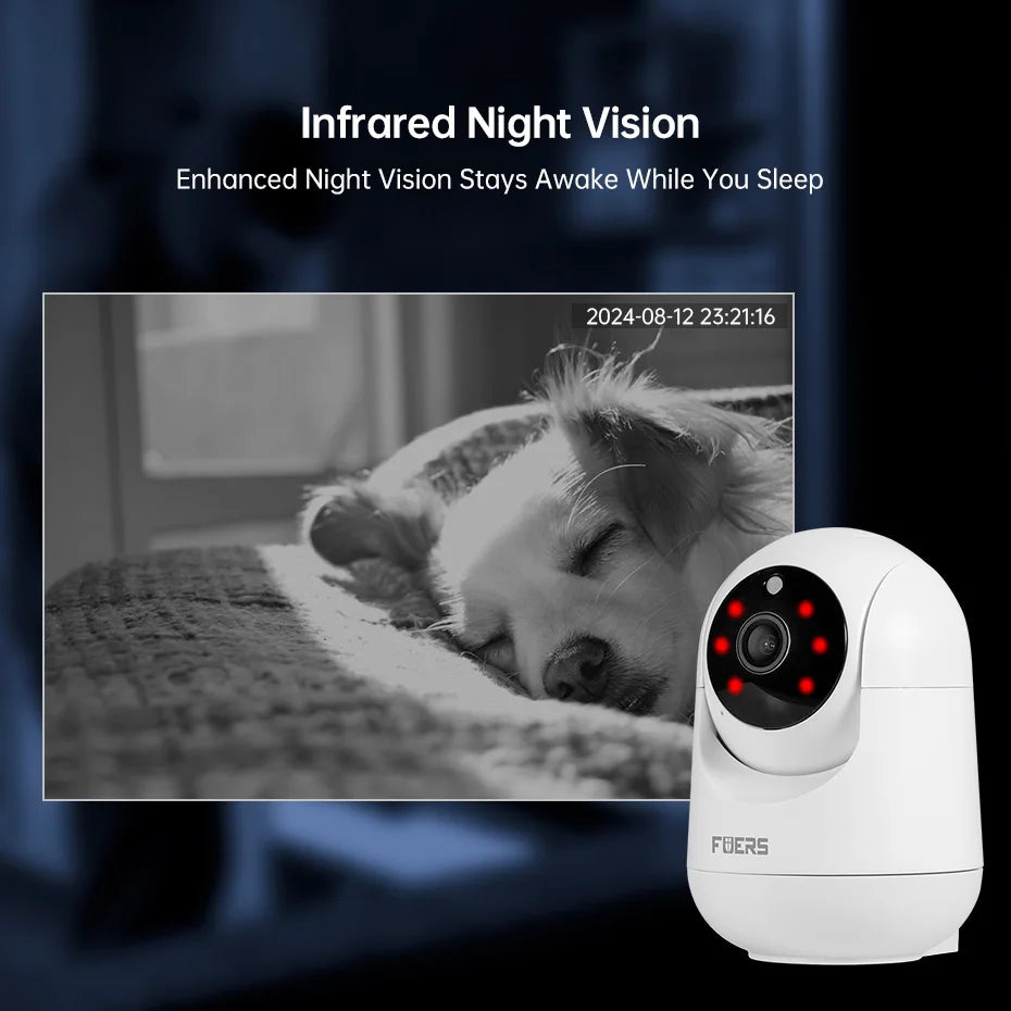 Tuya Smart Pet Camera 4K 8MP – WiFi, Night Vision, AI Alerts