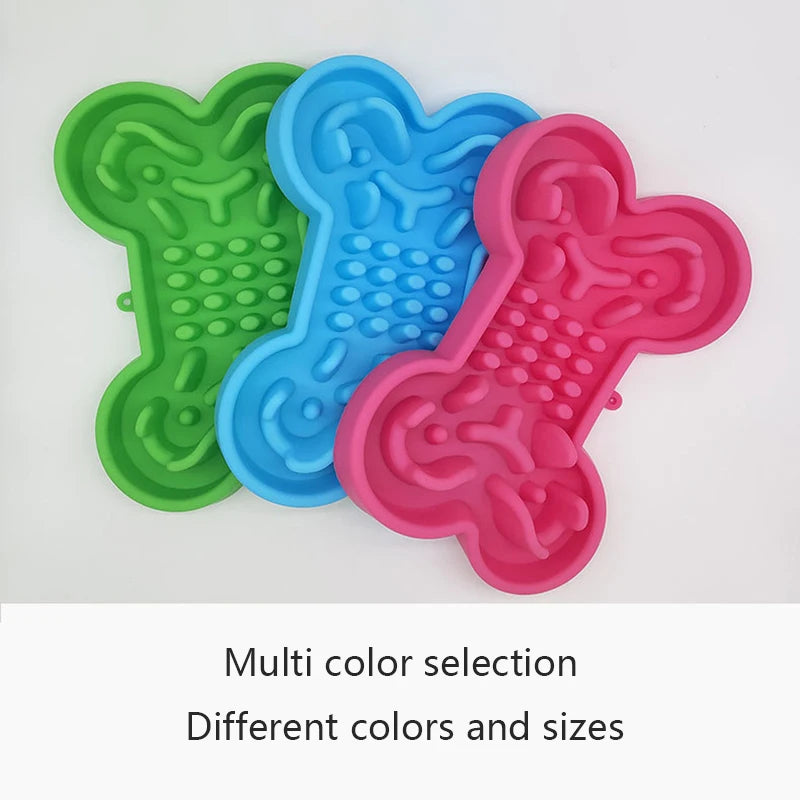 Silicone Bone-Shaped Slow Feeder Bowl NZ | Anti-Skid Leakproof Dog & Cat Feeding Bowl for Training – PawNest