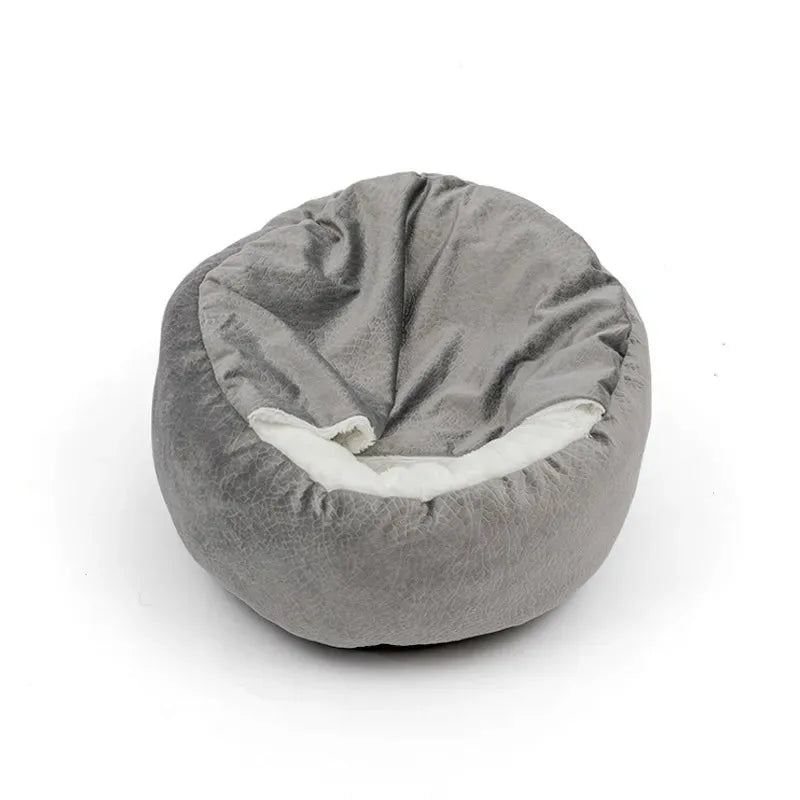Orthopedic Dog Bed with Hooded Blanket – Waterproof & Warm