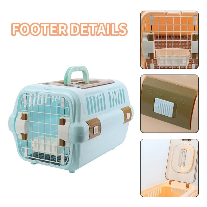 Outdoor Portable Cat Carrier Box NZ | Large Capacity Breathable Pet Aviation Transport Cage – PawNest