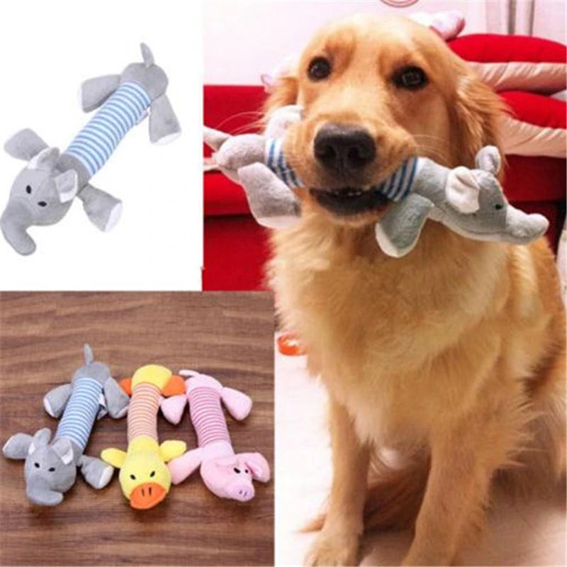 Plush Squeaky Dog & Cat Toys NZ | Duck, Pig & Elephant Chew Toys for Puppies & Pets – PawNest