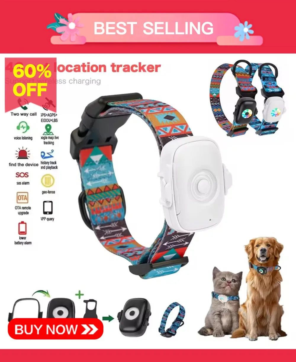 4G Mini GPS Pet Tracker NZ | Waterproof Real-Time Locator with LED & Two-Way Voice for Cats & Dogs – PawNest