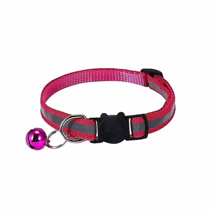 Reflective Cat Collar with Bell – Adjustable Pet Collar NZ | PawNest