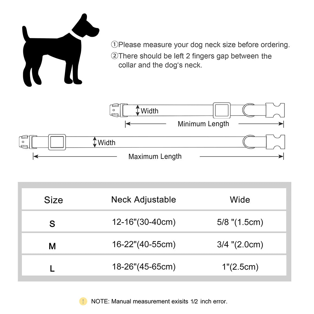Custom Reflective Martingale Dog Collar – Adjustable Nylon