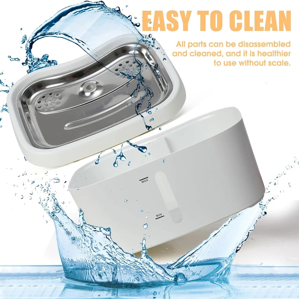 Tuya App Cat & Dog Water Fountain NZ | 2.5L Automatic Stainless Steel Bowl – PawNest