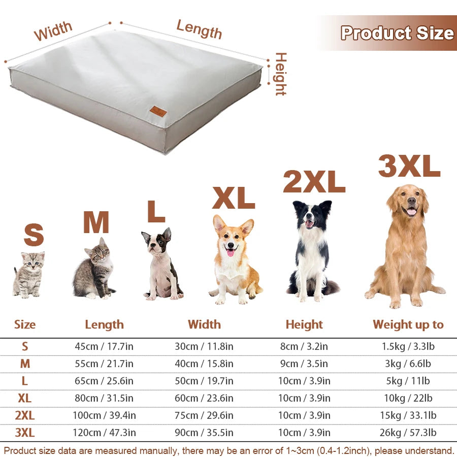 Waterproof Dog Bed NZ | Removable Thickened Soft Mat for All Sizes Pets – PawNest