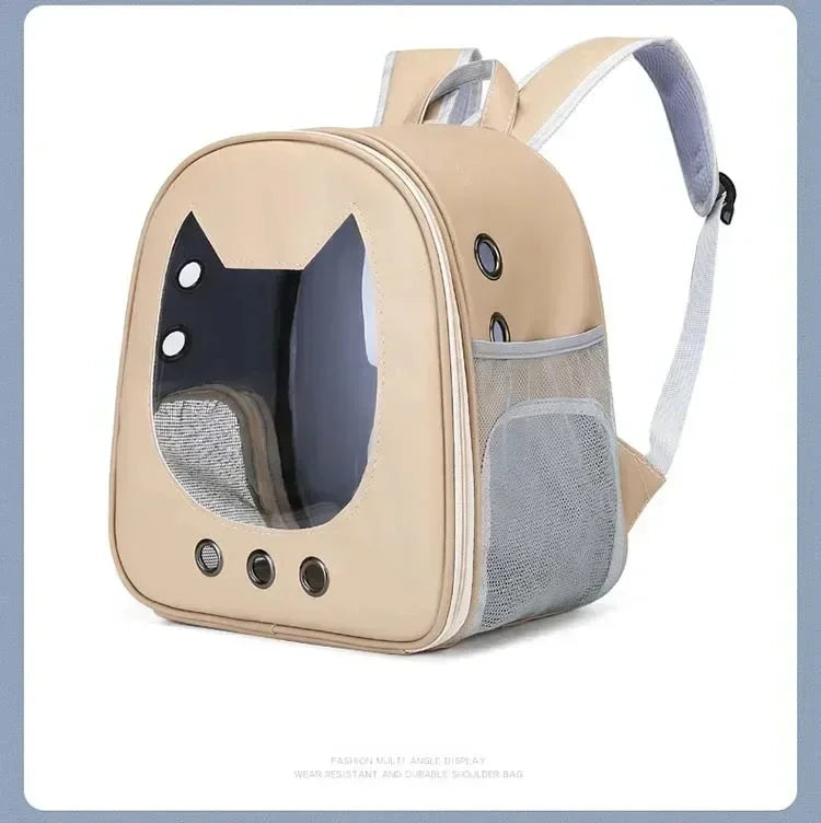 Transparent Pet Carrier Backpack NZ | PU Portable Travel Bag for Cats & Small Dogs – PawNest
