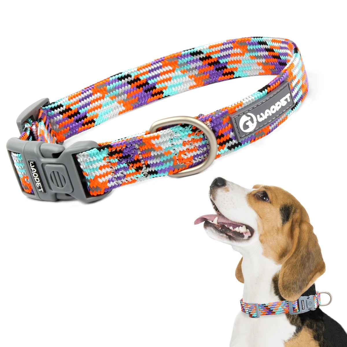 Reflective Adjustable Dog Collar – Anti-Lost Military Design