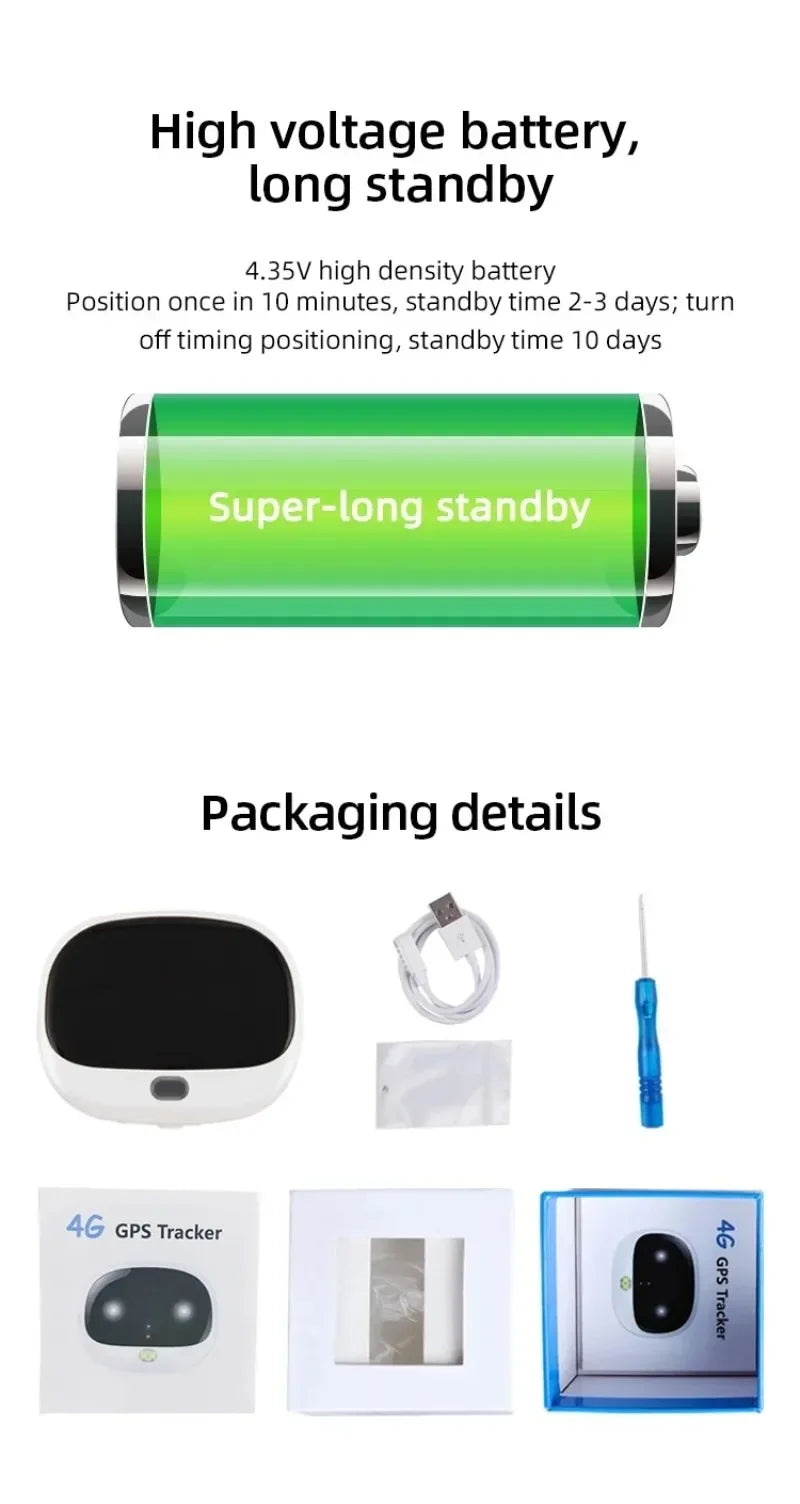 4G Mini GPS Pet Tracker NZ | Waterproof Real-Time Locator with LED & Two-Way Voice for Cats & Dogs – PawNest