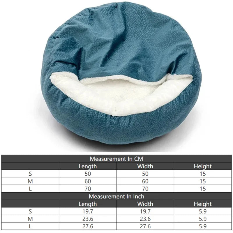 Orthopedic Dog Bed with Hooded Blanket – Waterproof & Warm