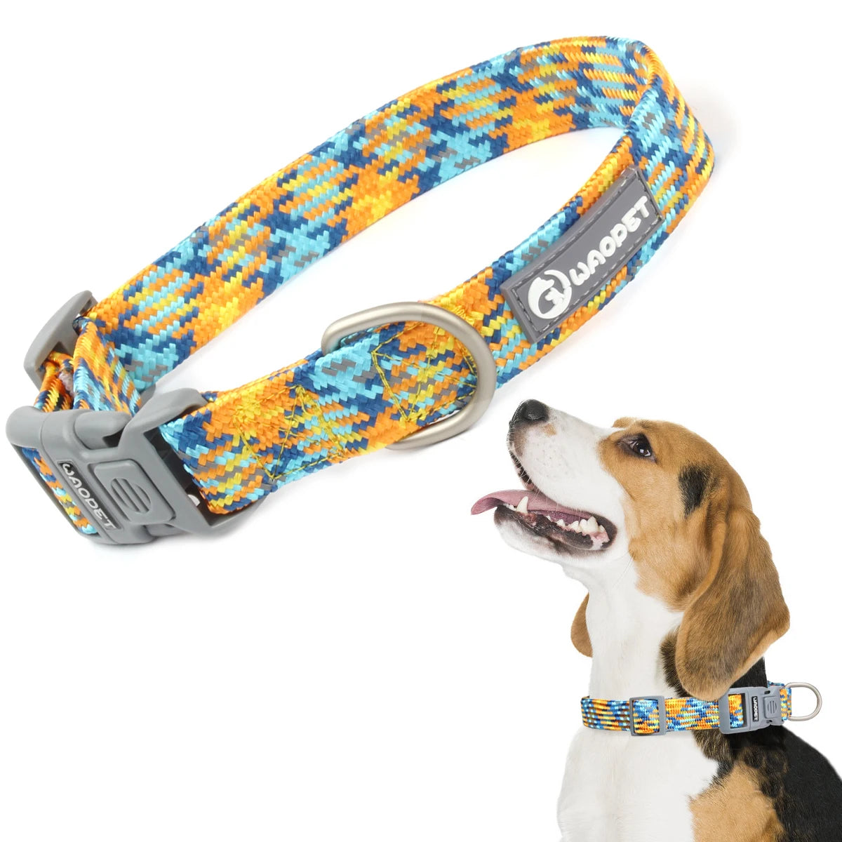 Reflective Adjustable Dog Collar – Anti-Lost Military Design