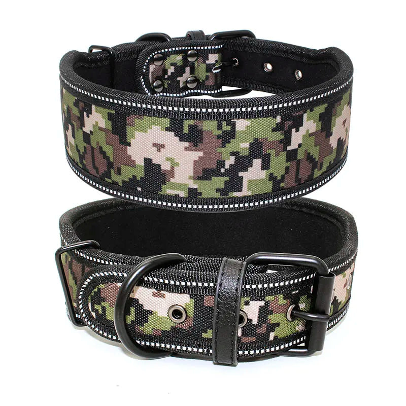 Fashion Reflective Big Dog Collar – Adjustable for All Sizes