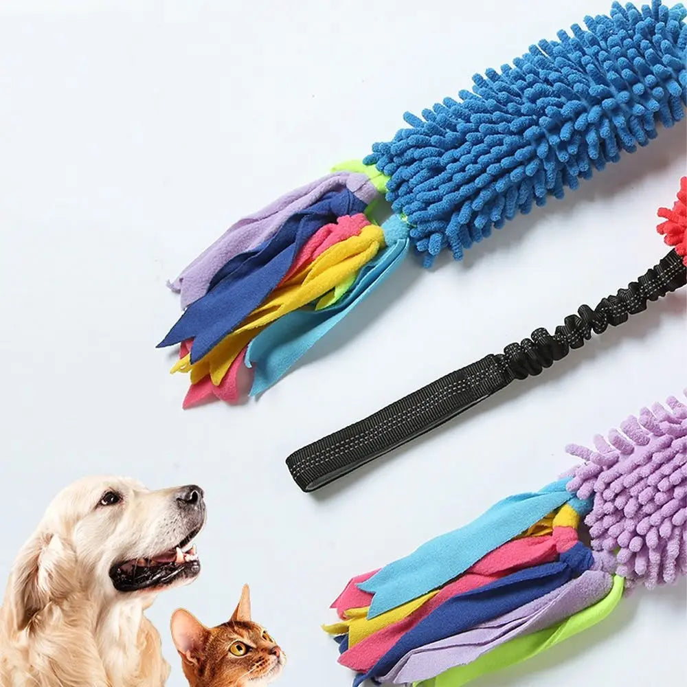 Colorful Plush Squeaky Dog Chew Toy NZ | Interactive Teething & Rope Toy for Boredom Relief – PawNest