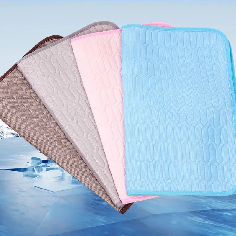 Ice Silk Cooling Pet Pad NZ | Summer Dog & Cat Sleeping Mat – Breathable Latex Sofa Pad – PawNest