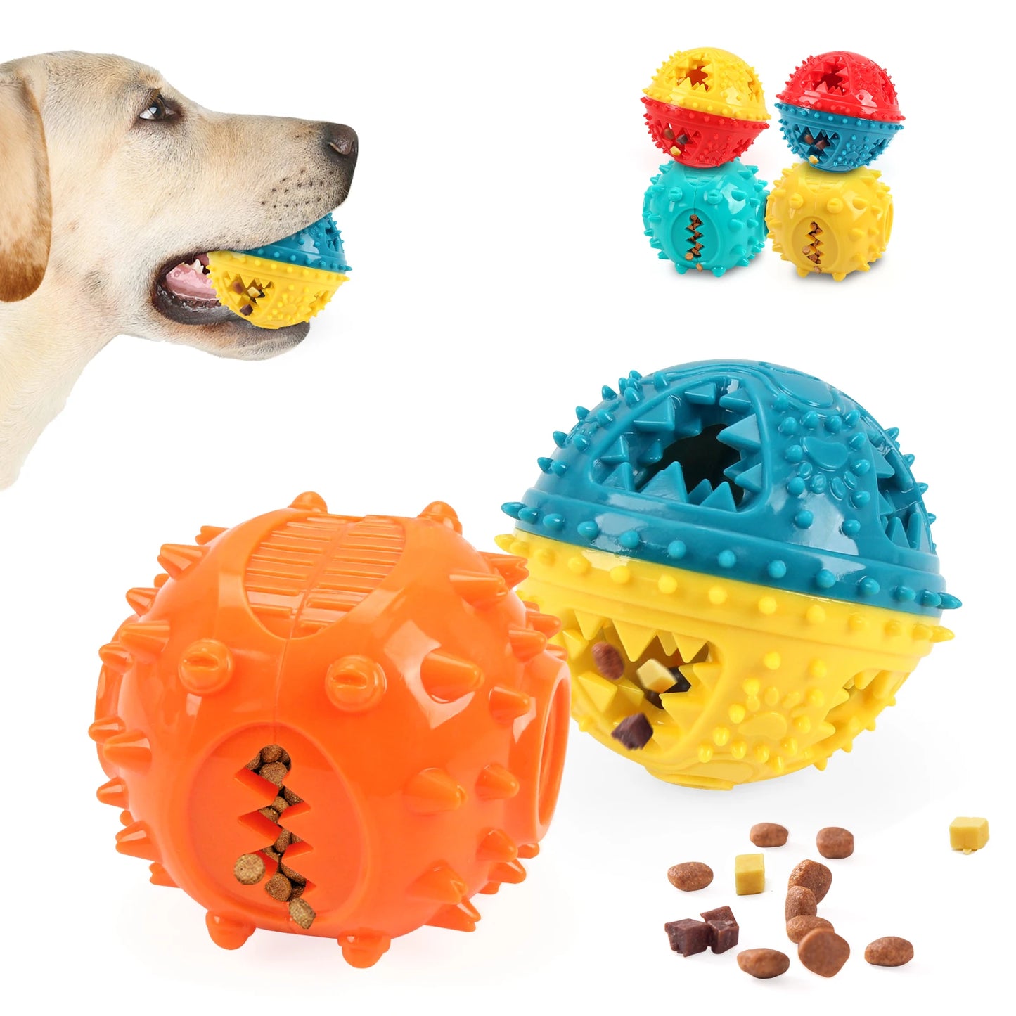 Dog Chew Toy Balls NZ | Rubber Teeth Cleaning & Treat Dispensing Balls for Dogs & Cats – PawNest