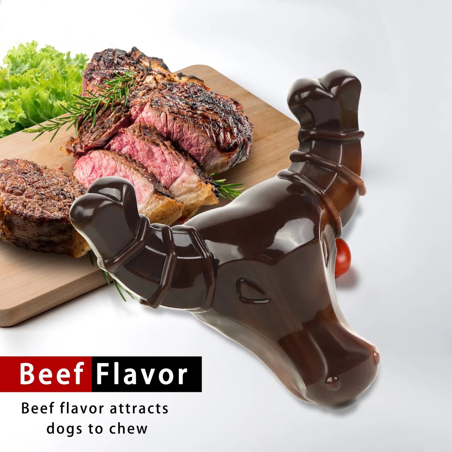 Beef-Flavored Dog Chew Toy NZ | Plush Interactive Toy for Puppies & Large Dogs – PawNest