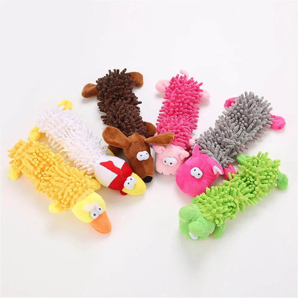 Animal-Shaped Plush Squeaky Dog Toys NZ | Chew & Play Toys for Small Dogs & Cats – PawNest