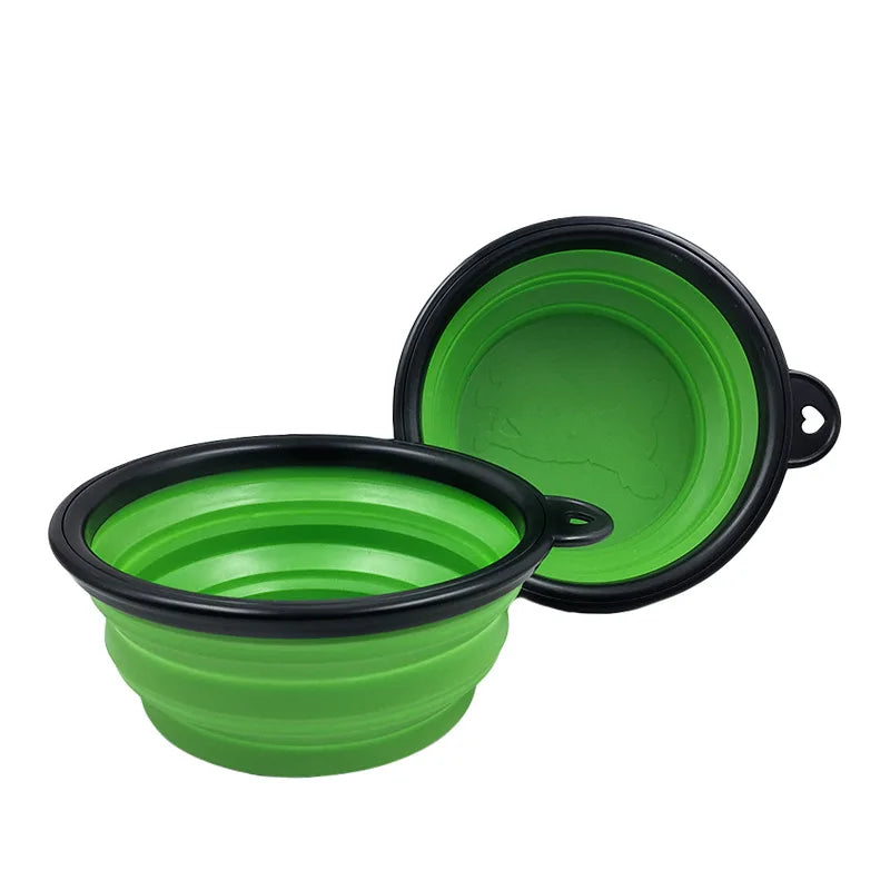 350ml Folding Silicone Dog Bowl – Portable Travel Feeder Dish