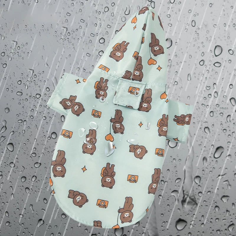 Waterproof Dog & Cat Raincoat NZ | Cute Cartoon Puppy & Kitten Rain Jacket for Small & Medium Pets – PawNest