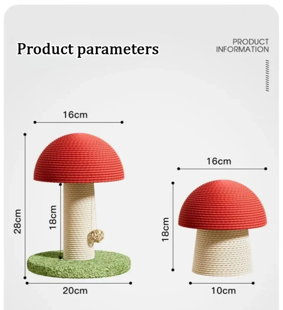 Mushroom Cat Scratching Tree NZ | Wear-Resistant Climbing Tower & Scratching Post for Kittens – PawNest