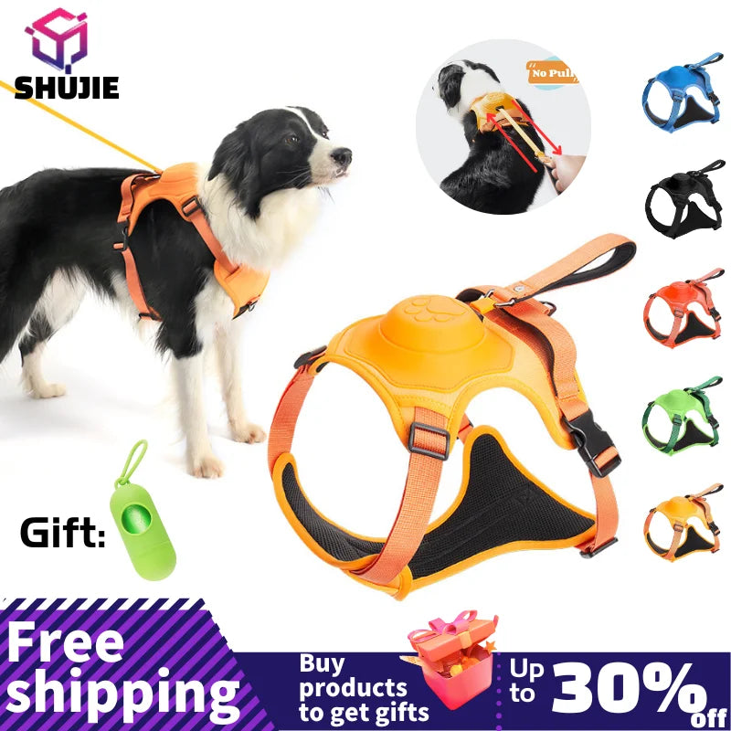 Breathable Explosion-Proof Dog Harness NZ | Adjustable Vest for Medium & Large Dogs Outdoor Training – PawNest