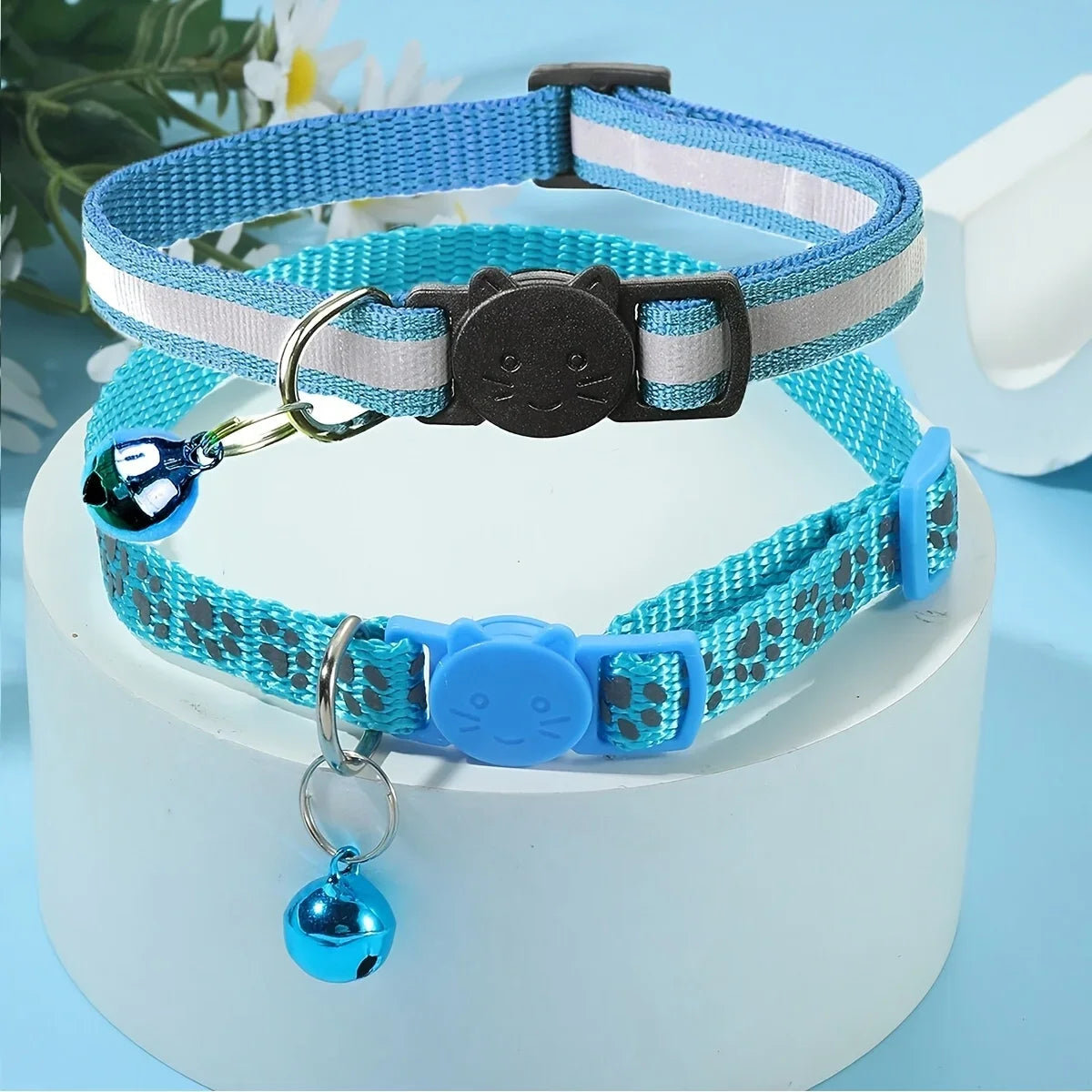 2pcs Reflective Pet Collars – Night Safety Dog & Cat Collars | PawNest NZ